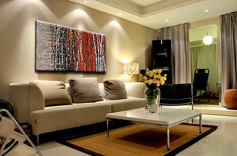 decoracion de salas modernas Cuadro decorativo en sala como punto focal