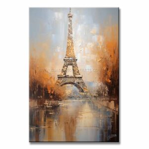 cuadros de torre Eiffel pintado a mano en medida de 120x80cm.