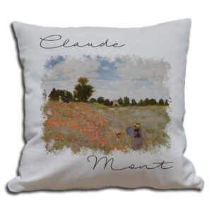 Cojines decorativos las amapolas de Claude Monet impreso en sublimación