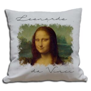Cojines decorativos la Gioconda de Leonardo da Vinci impreso en sublimación