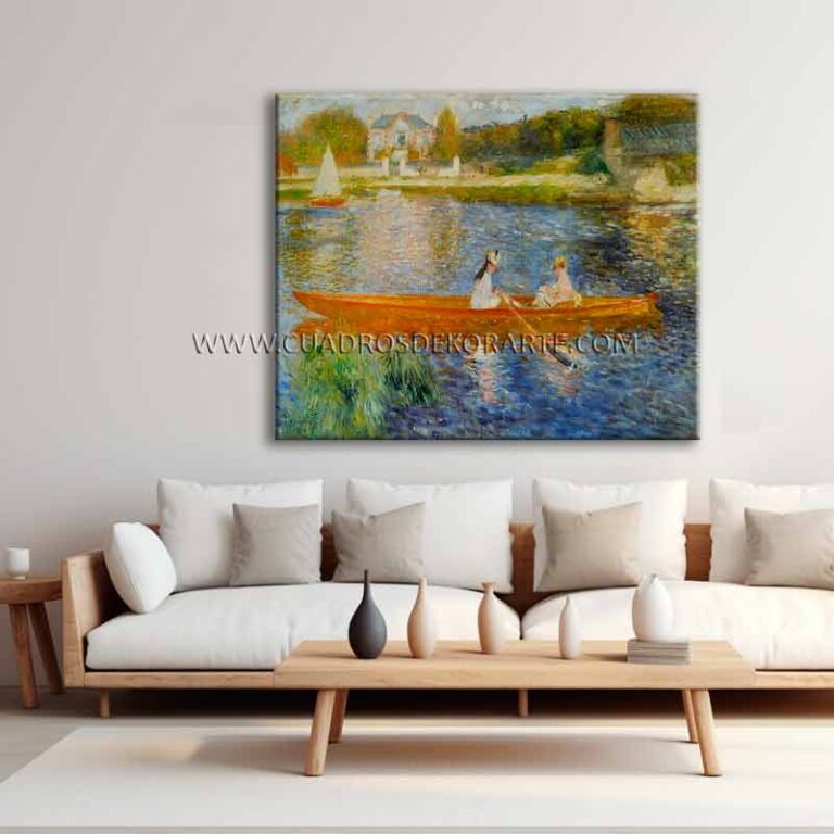 la yola de Renoir cuadro para sala pintado a mano al óleo en medida de 120x95cm.