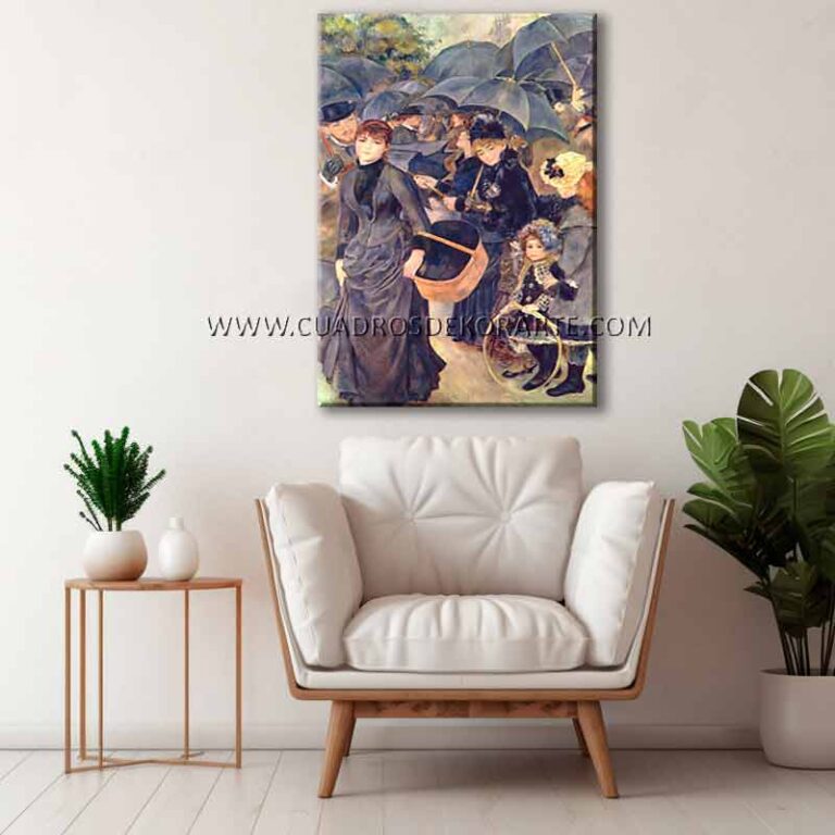 los paraguas cuadros decorativos para sala Los paraguas de Pierre-Auguste Renoir pintado a mano en medida de 120x80cm.