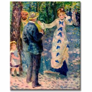 El columpio de Pierre-Auguste Renoir reproducción pintada a mano en óleo en medida de 120x95cm.