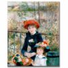 En la Terraza (dos hermanas) Pierre-Auguste Renoir reproducción pintada a mano en óleo en medida de 120x95cm.