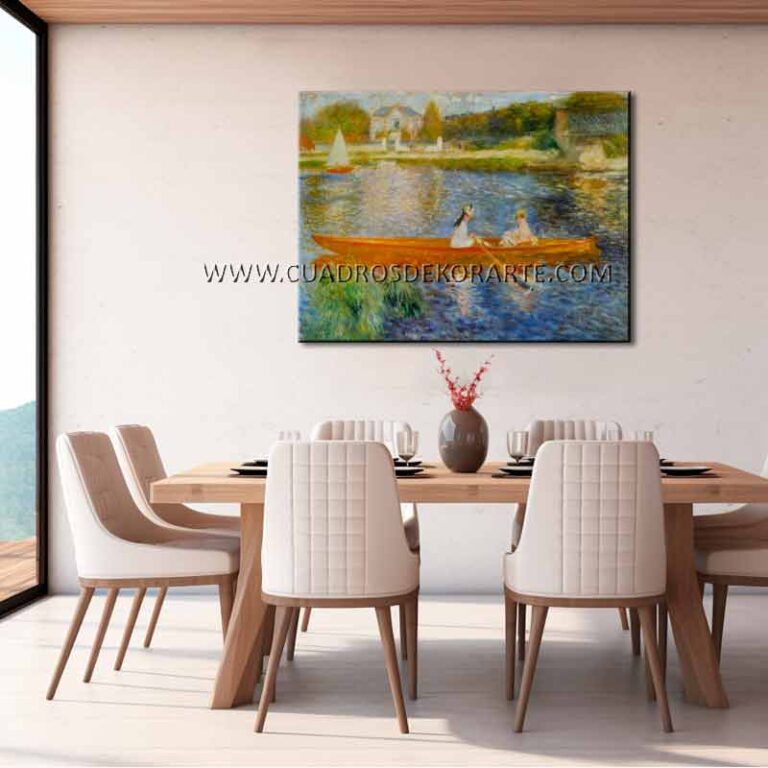la yola de Renoir cuadro para comedor pintado a mano al óleo en medida de 120x95cm.