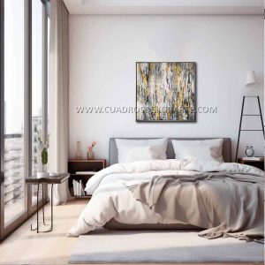 pintura abstracta para recamara modelo dalt pintado a mano