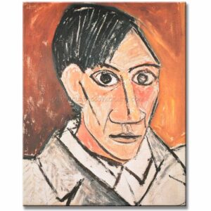 autorretrato Picasso reproducción pintada al oleo o acrílico en medida de 120x95cm.