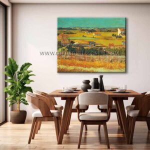 La Cosecha Vincent van Gogh cuadro para comedor reproducción pintada a mano al óleo en medida de 120x95cm.
