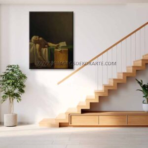 La Muerte de Marat cuadros para escaleras pintado a mano al óleo en medida de 120x95cm.