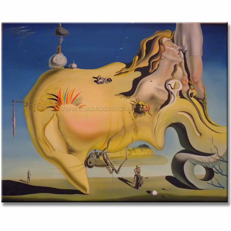 Cuadro el gran masturbador de Salvador Dalí reproducción pintada al óleo en medida de 120x95cm.