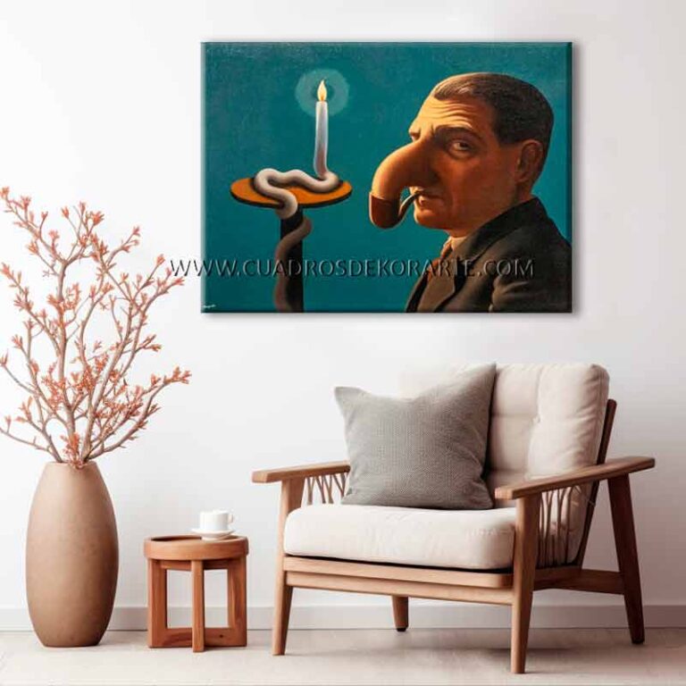 la lámpara filosófica cuadros para sala pequeña pintado a mano al óleo en medida de 120x95cm.