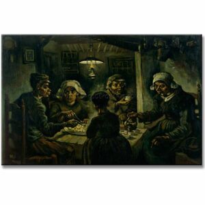 los comedores de patatas van Gogh reproducción pintada al oleo o acrílico en medida de 120x80cm.