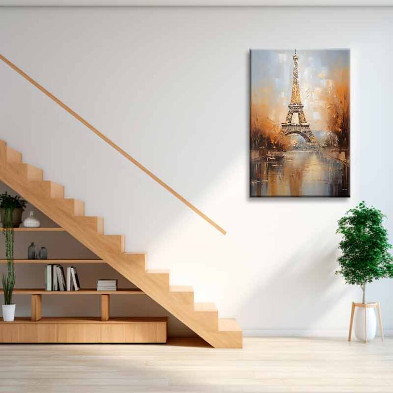cuadros decorativos para escaleras estilo moderno pintados a mano