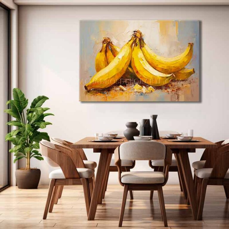 cuadros de plátanos cuadros decorativos para comedor de plátanos pintado a mano en medida de 120x80cm.