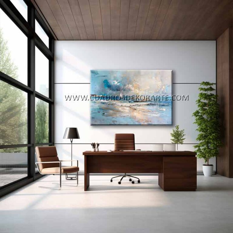 pinturas del mar cuadros del mar para oficina pintado a mano con pincel y espátula en medida de 120x80cm.