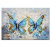 cuadro de mariposas pintado a mano en acrilico con relieve táctil en medida de 120x80cm.