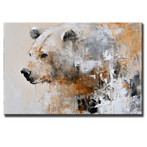 cuadros de osos pintados a mano en acrílico en medida de 120x80cm.