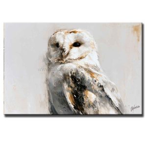 cuadros de búhos pintados a mano en acrílico en medida de 120x80cm.